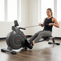 Sunny Health & Fitness SMART Compact Foldable Magnetic Rowing Machine with Bluetooth