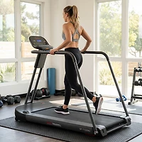 Sunny Health & Fitness Running Treadmill with Handrails