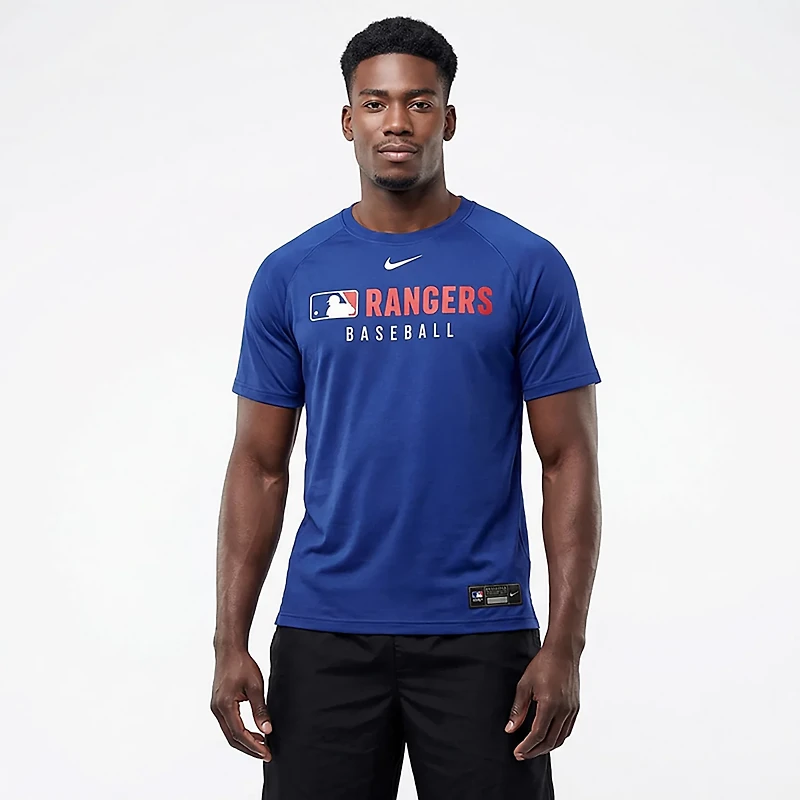 Nike Men's Texas Rangers Authentic Collection Dri-FIT Pre Game Short Sleeve T-shirt