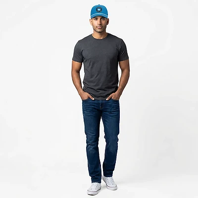 Fanatics Men's Charlotte FC Route One A-Frame Adjustable Snapback Cap