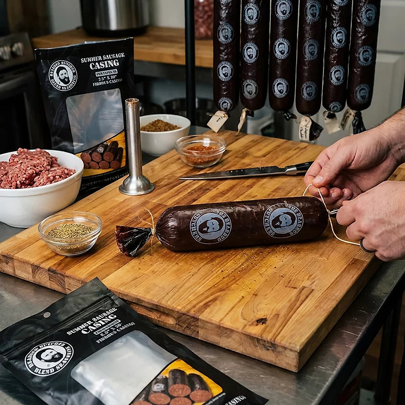 The Bearded Butchers 2.5 in Mahogany Summer Sausage Casings 10-Pack