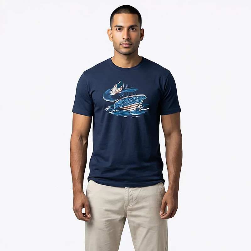 Costa Del Mar Men's Americana Boat Short Sleeve T-shirt