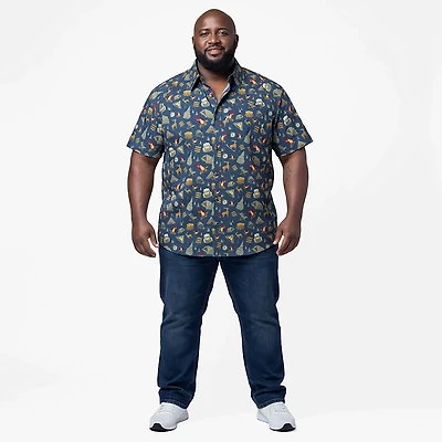 Magellan Outdoors Men's Hickory Canyon Print Short Sleeve Shirt