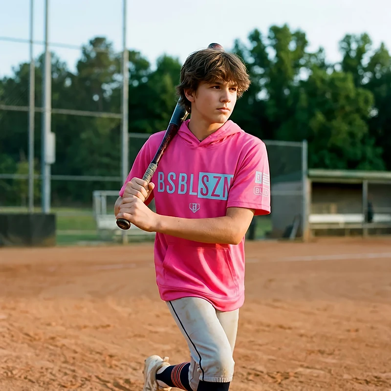 Baseball Lifestyle 101 Youth BSBL-SZN Short Sleeve Hoodie