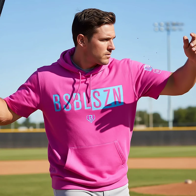 Baseball Lifestyle 101 Adults' BSBL-SZN V2 Short Sleeve Hoodie