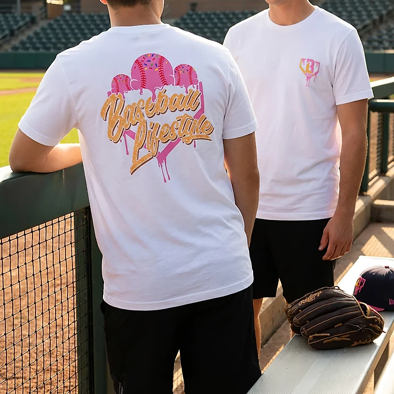 Baseball Lifestyle 101 Adult Ice Cream Graphic T-shirt