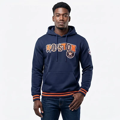 Pro Standard Men's Houston Astros City Ransom Rib Fleece Long Sleeve Hoodie