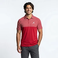 Levelwear Men's Atlanta Braves Classic Stripes 3D Patch Short Sleeve Polo Shirt