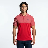 Levelwear Men's Texas Rangers Classic Stripes 3D Patch Short Sleeve Polo Shirt