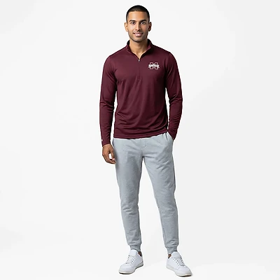 Antigua Men's Mississippi State Bulldogs Tribute Quarter Zip Pullover