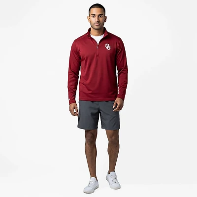 Antigua Men's Oklahoma Sooners Tribute 1/4 Zip Pullover