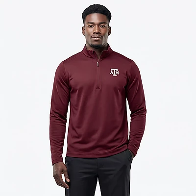 Antigua Men's Texas A&M Tribute 1/4 Zip Lightweight Long Sleeve Pullover