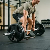 CENTR 300 lb Olympic Barbell Weight Set
