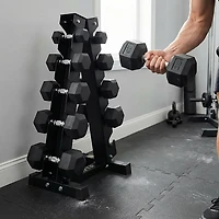 CENTR 150 lb Dumbbell Set with Rack