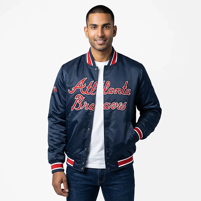 Starter Men's Atlanta Braves Closer Reversible Long Sleeve Jacket