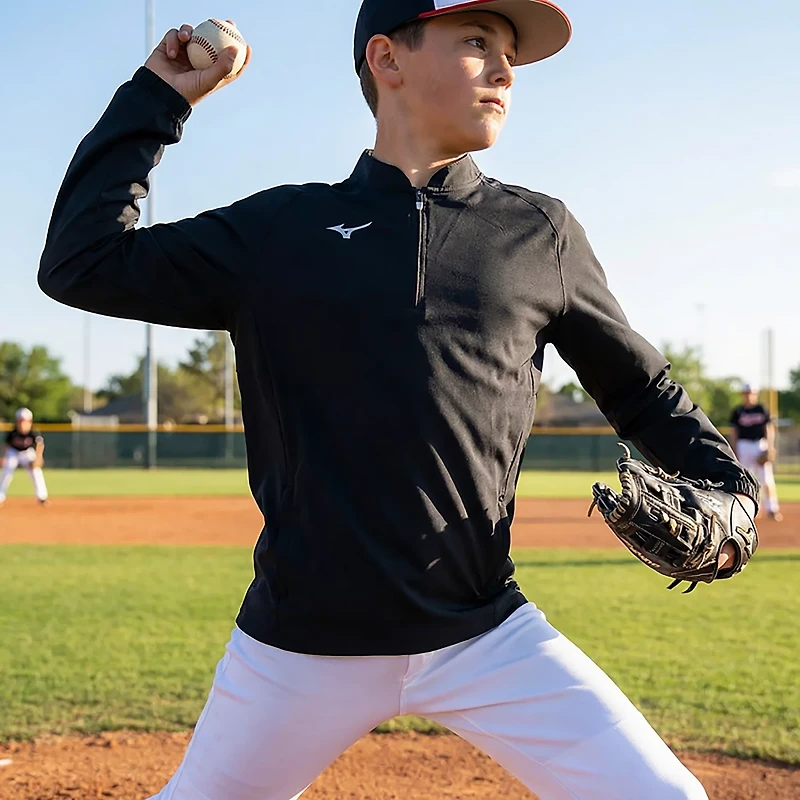 Mizuno Youth Game Time Long Sleeve Baseball Hitting Jacket