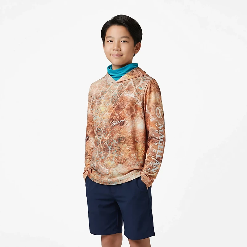 Magellan Outdoors Boys' Mossy Oak Coastal Gaiter Hoodie