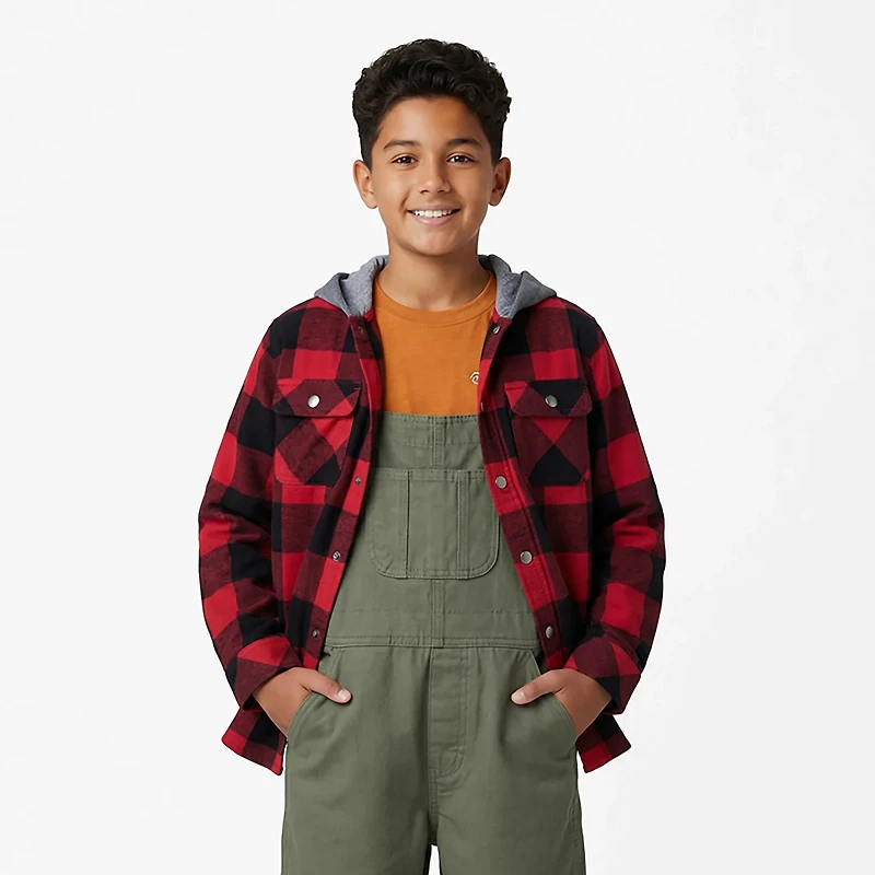 Magellan Outdoors Boys' Campfire Flannel Hoodie