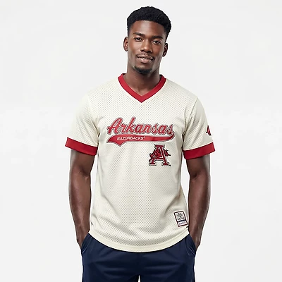 Mitchell & Ness Men's Arkansas Extra Inning Vintage Logo Baseball Jersey