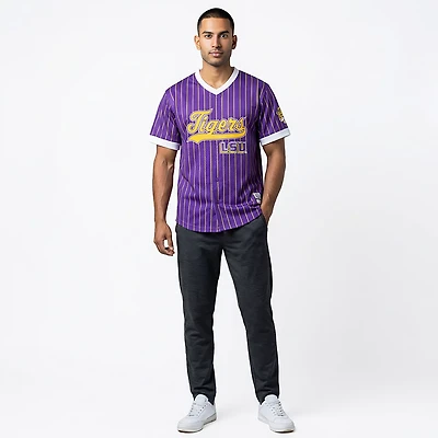 Mitchell & Ness Men's LSU Double Play Primary Logo Baseball Jersey