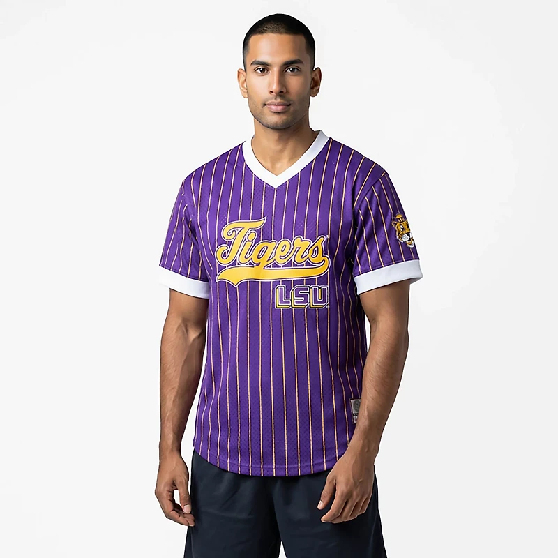 Mitchell & Ness Men's LSU Double Play Primary Logo Baseball Jersey