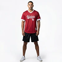Mitchell & Ness Men's Oklahoma Double Play Primary Logo Baseball Jersey