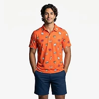 Chubbies Men's The Whataburger Comic Performance Polo