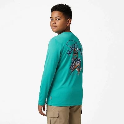 Magellan Outdoors Boys' Rodeo Bass Buddy Graphic Long Sleeve Pocket T-shirt