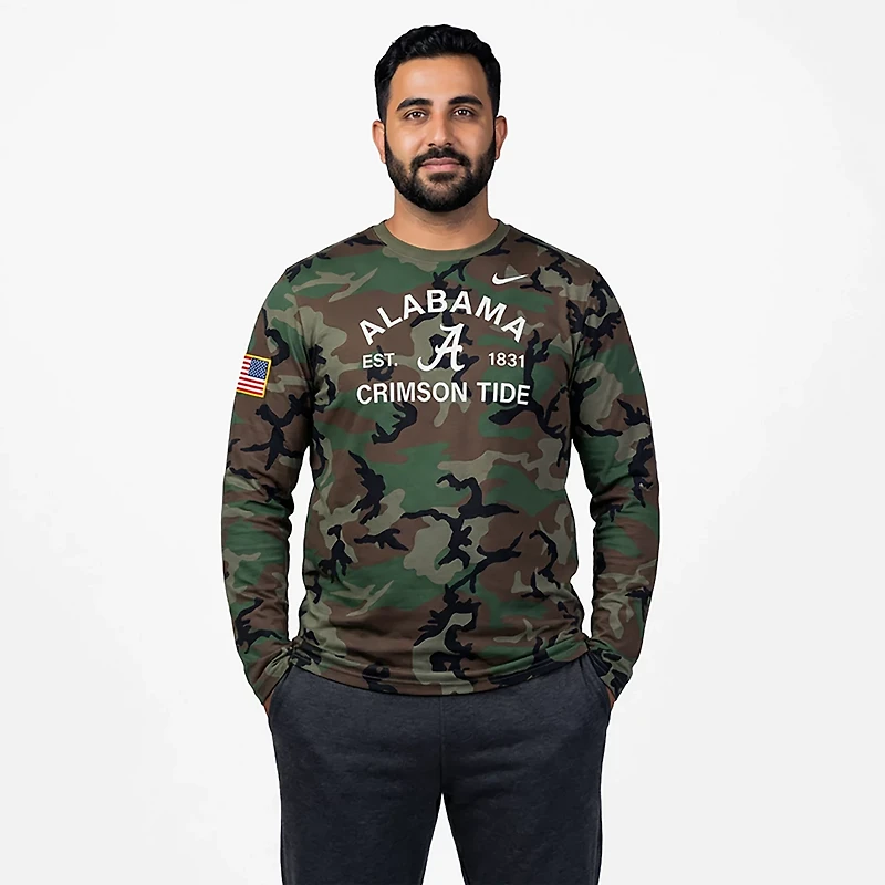 Nike Alabama Crimson Tide 2025 Military Appreciation Legend Dri-FIT Long Sleeve T-Shirt
