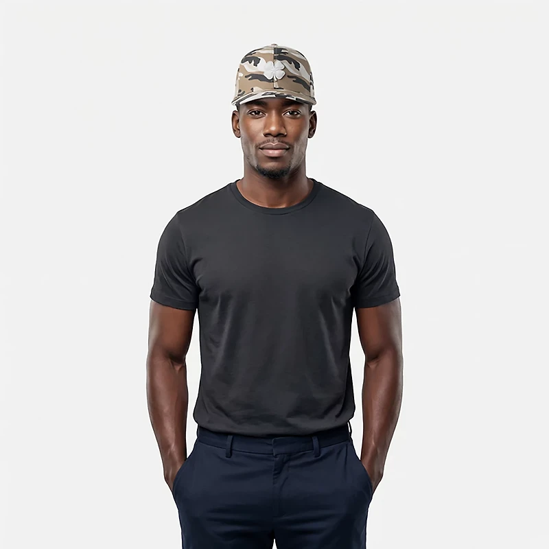 Black Clover Camo Vibe 1 Flat Brim Fitted Cap