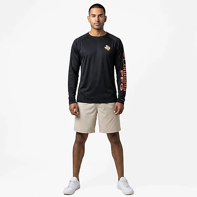 Columbia Sportswear Men's Houston Astros Red Brick Terminal Tackle Long Sleeve T-shirt