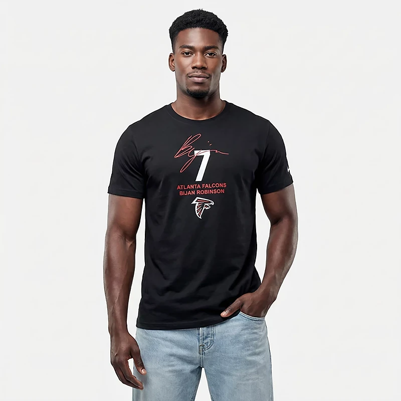 Nike Men's Falcons Bijan Robinson #7 Local Player Name & Number T-shirt