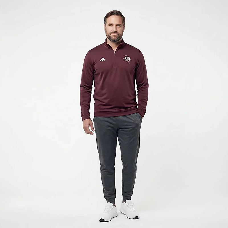 adidas Men's Texas A&M University Elevated 1/4-Zip Top