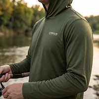 Magellan Outdoors Men's HuntGear Eagle Pass Long Sleeve Tech Mesh Hooded Shirt