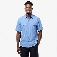 Antigua Men's Texas Rangers Scatter Print Woven Short Sleeve Fishing Shirt