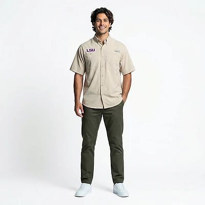 Columbia Sportswear Men's LSU Tigers Collegiate PFG Tamiami Short Sleeve Shirt