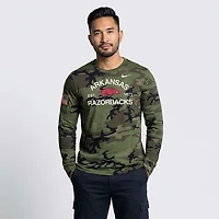 Nike Men's University of Arkansas Military Appreciation Legend Long Sleeve Graphic T-shirt