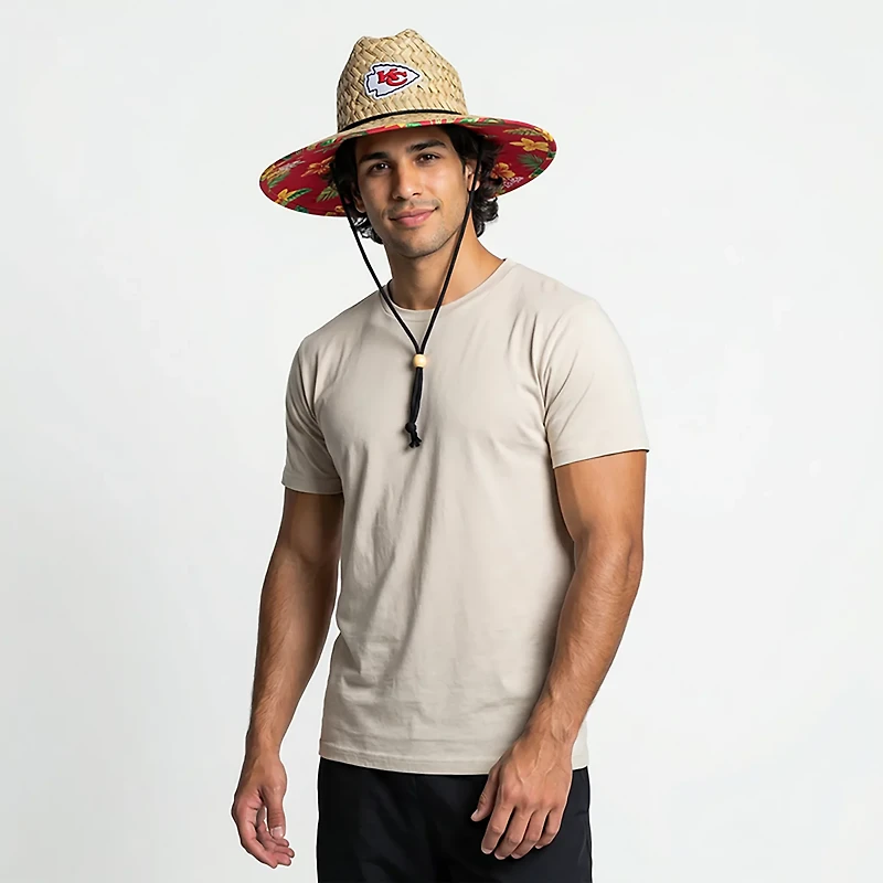 FOCO Men's Kansas City Chiefs Floral Print Straw Hat