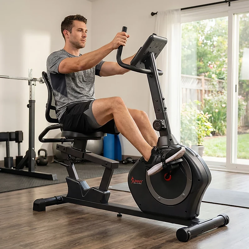 Sunny Health & Fitness Smart Magnetic HD Recumbent Bike