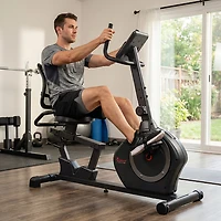 Sunny Health & Fitness Smart Magnetic HD Recumbent Bike