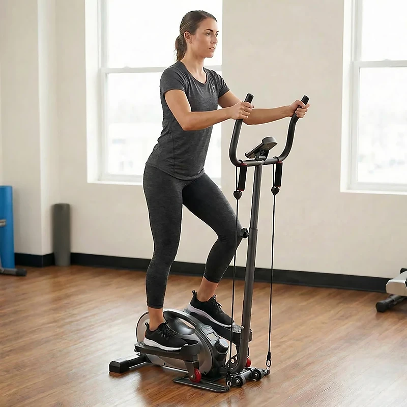 Sunny Health & Fitness Smart Stand Mini Elliptical Exercise Trainer