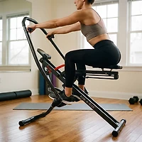 Sunny Health & Fitness Multifunctional Rower and Squat Assist Machine