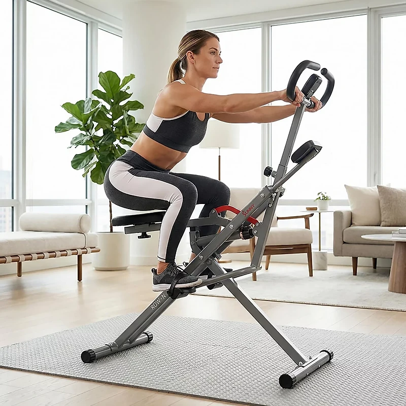 Sunny Health & Fitness Row-N-Ride Squat Assist Trainer