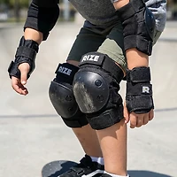 Rize Kids' Black Elbow and Knee Pad Set