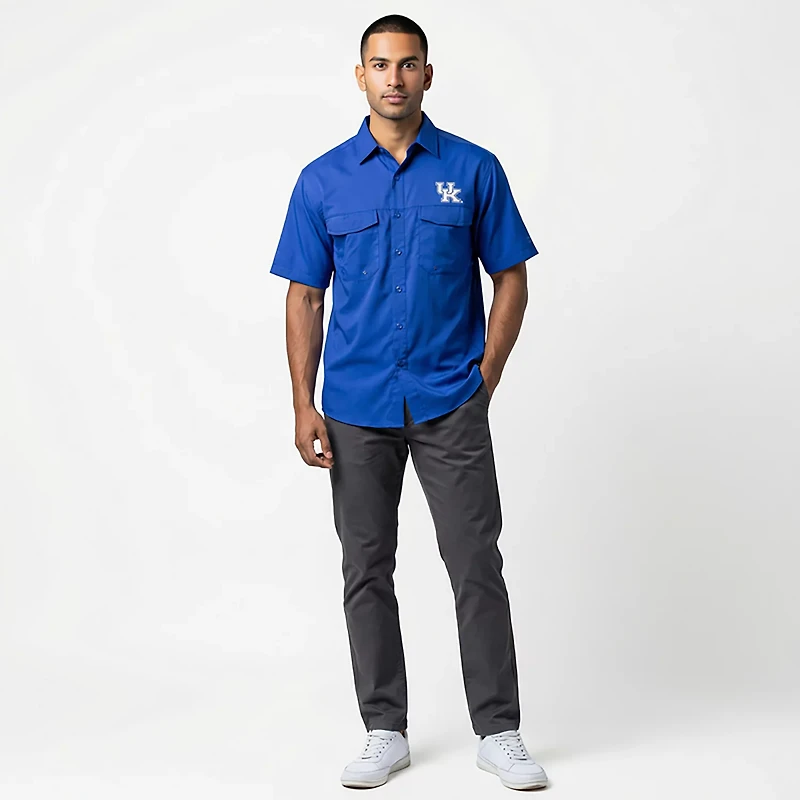 Antigua Men's Kentucky Wildcats Game Day Fishing Shirt