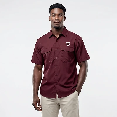 Antigua Men's Texas A&M Aggies Game Day Fishing Shirt