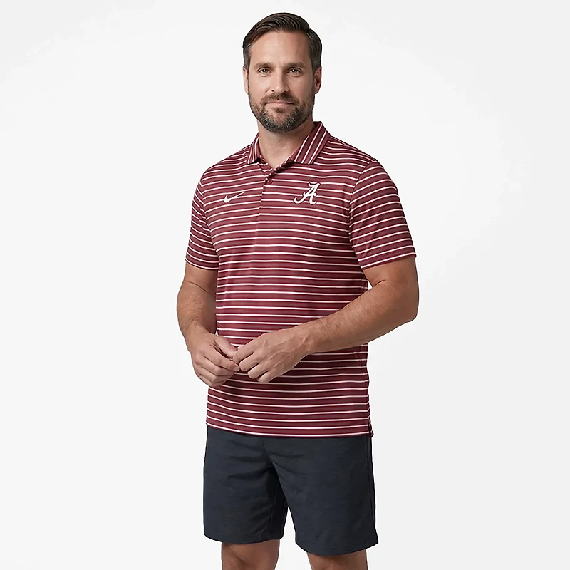 Nike Men's University of Alabama Dri-FIT Stripe Tour Polo Shirt
