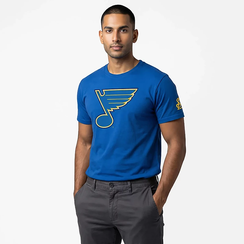 Fanatics Men's St. Louis Blues Hat Trick Legacy Cotton Short Sleeve T-shirt