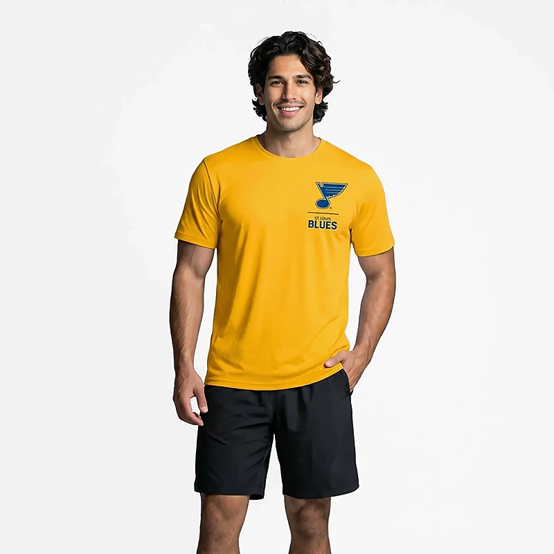 Fanatics Men's St. Louis Blues Crash the Net Legacy Cotton Short Sleeve T-shirt