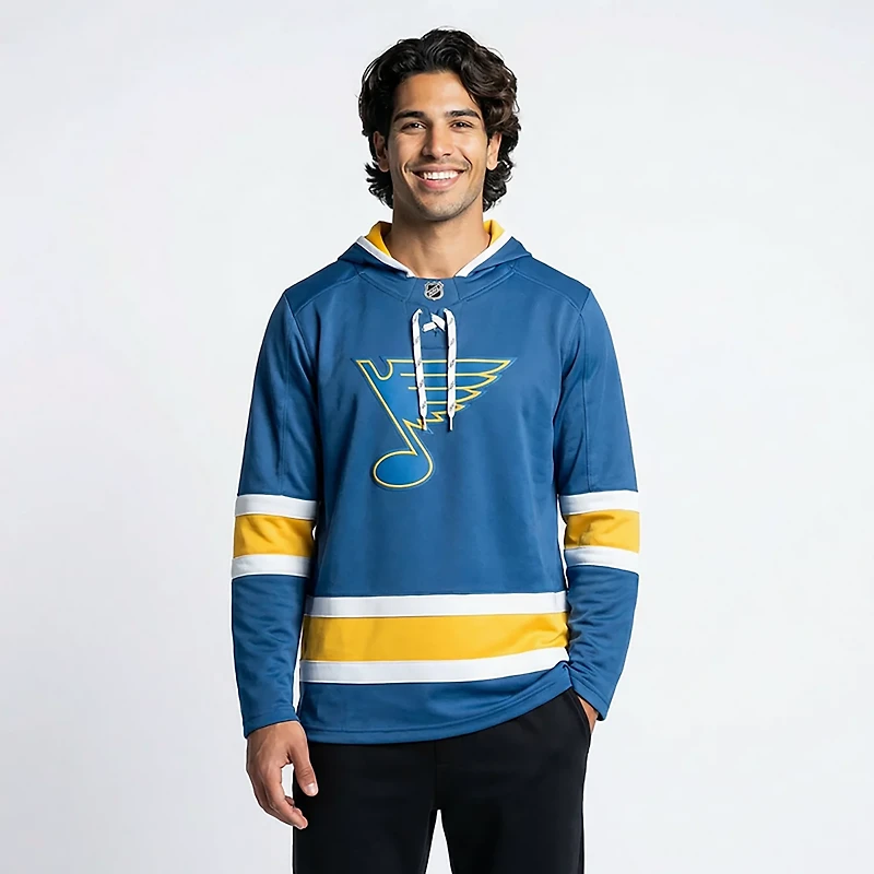 Fanatics Men's St. Louis Blues Prime Time Fleece Lace Up Hoodie